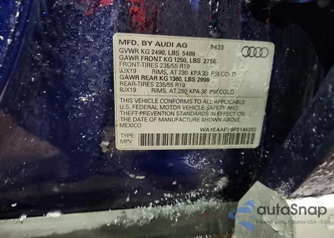 2023 Audi Q5 Premium Plus 45 from USA, damaged, VIN WA1EAAFY9P2146282